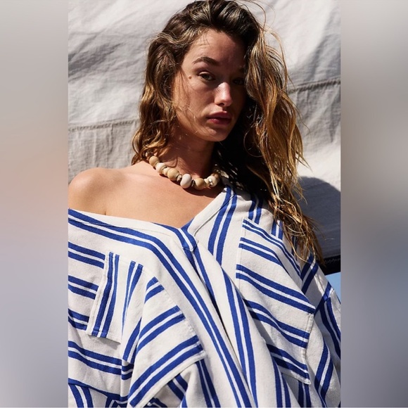 NWT Free People Daya Tunic in Nautical Combo - Picture 4 of 5